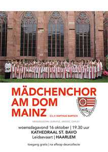 Mädchenchor am Dom Mainz - 16 oktober in de Bavokathedraal
