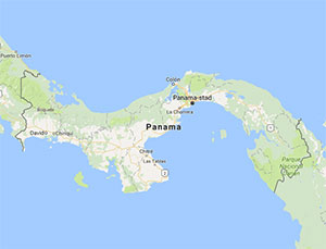 Landkaart van Panama