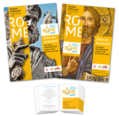 Posters en gebedskaarten Romebedevaart 2015
