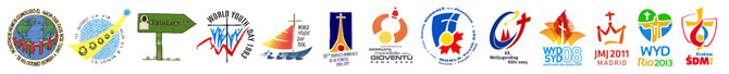 Overzicht van logo's van Wereldjongerendagen