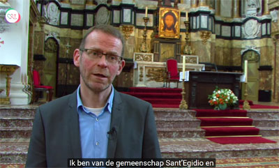Colm Dekker aan het woord in de Mozes en Aäronkerk te Amsterdam