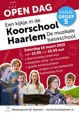 Zondag 16 maart 2019 - Open Dag Koorschool Haarlem