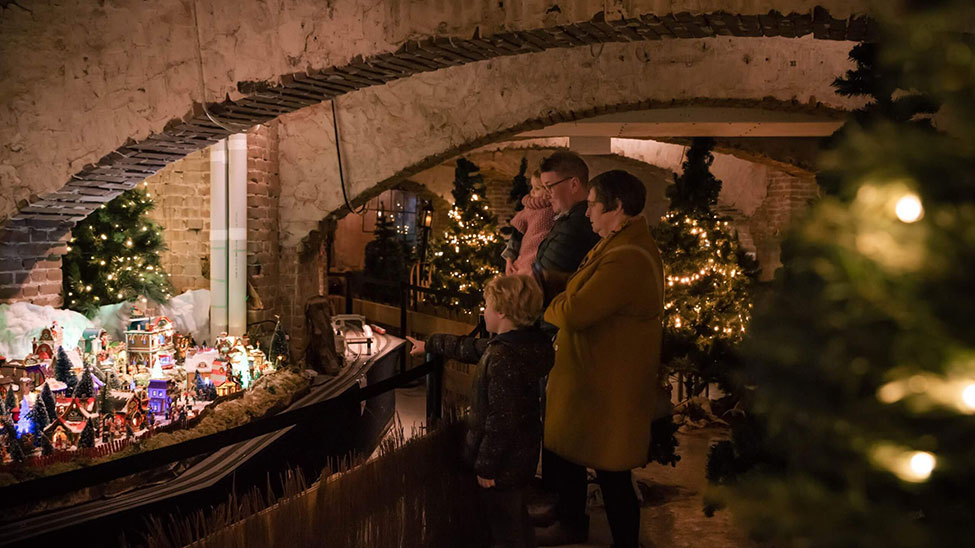 Kerststal in de crypte van de Bavokathedraal
