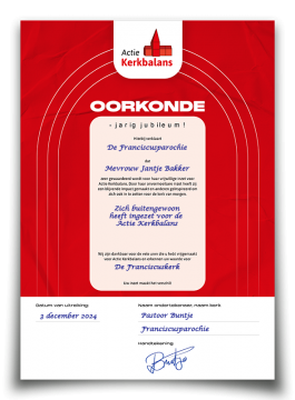 Kerkbalans oorkondes