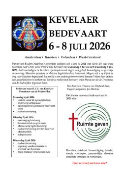Folder bedevaart naar Kevelaer 6 t/m 8&nbsp;juli 2026