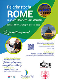 Flyer van de Romebedevaart in oktober 2026