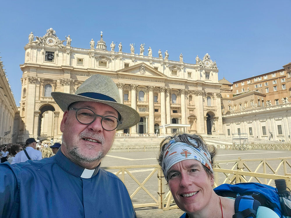 Christel wandelde van Amsterdam naar Rome